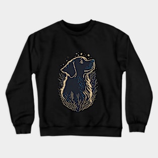 Captivating Black Flower Dog, Black Beauty in Bloom Crewneck Sweatshirt